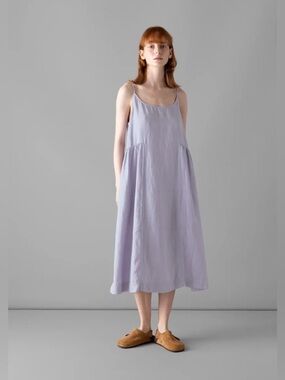 TOAST 100% Linen Lavender Purple Dress Size XL GUC